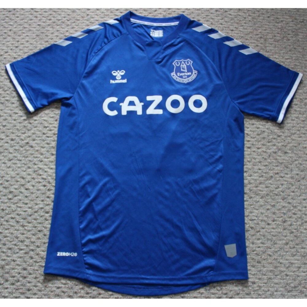 2020-2021 Everton Football Club André Gomes #21 Jersey Shirt Small Hummel Blue